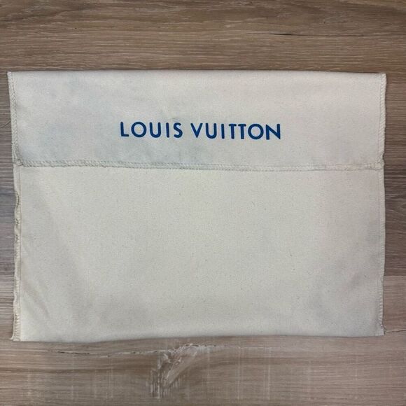 Louis Vuitton 10”x13.5” Envelope Style Dust Cover Storage Bag Blue Logo - Picture 1 of 4